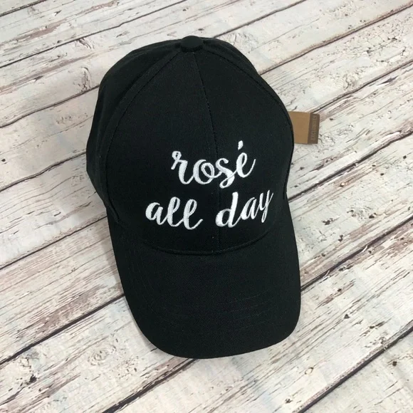 "ROSE' ALL DAY" - Embroidered Adjustable Ball Cap - Picture 5 of 6